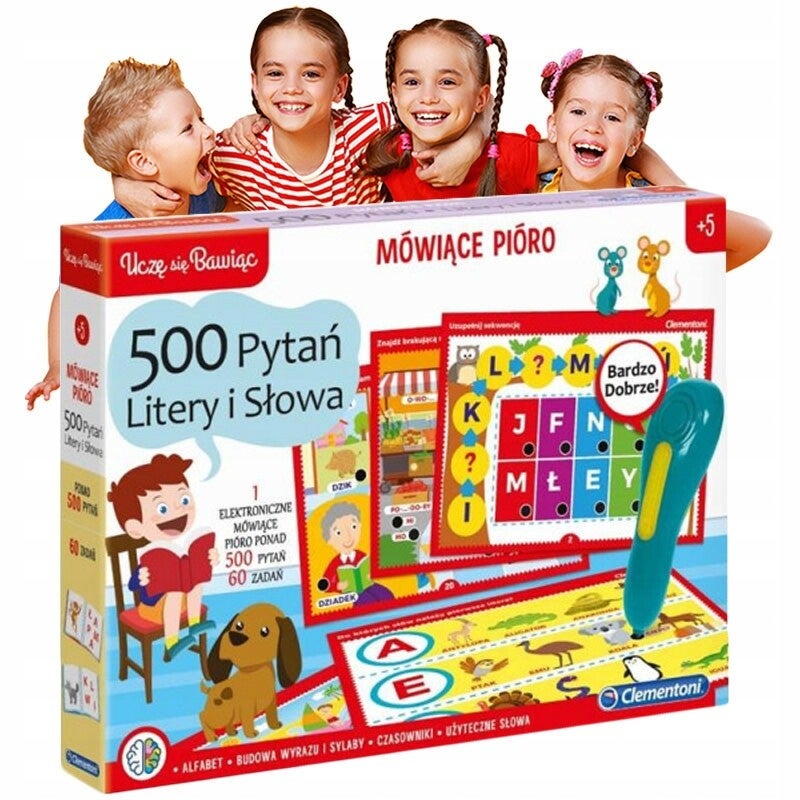 Edukacyjne Mówiące Pióro ZABAWKA dla 5 LATKA Gry Logiczne dla MAŁYCH DZIECI