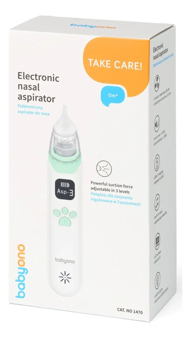 BabyOno elektroniczny aspirator do nosa miętowy