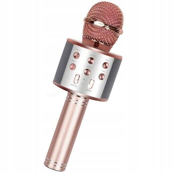 Bezprzewodowy Mikrofon Karaoke Bluetooth Różowy