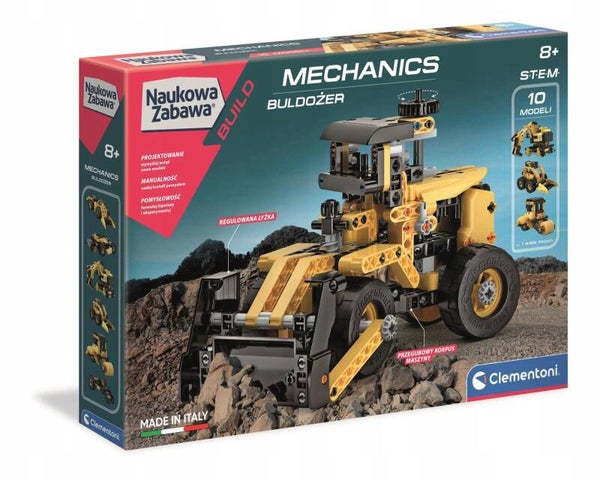 Klocki CLEMENTONI Laboratorium mechaniki Buldożer - 10in1 Model Regulowana Łyżka
