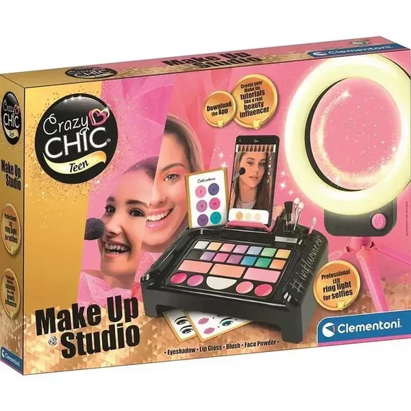 Zestaw do makijażu make up studio Crazy Chic Clementoni