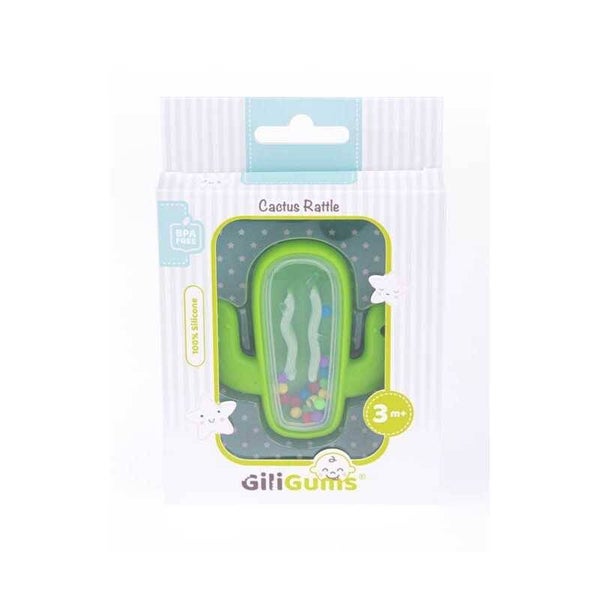 GiliGums Grzechotka Kaktus zielona