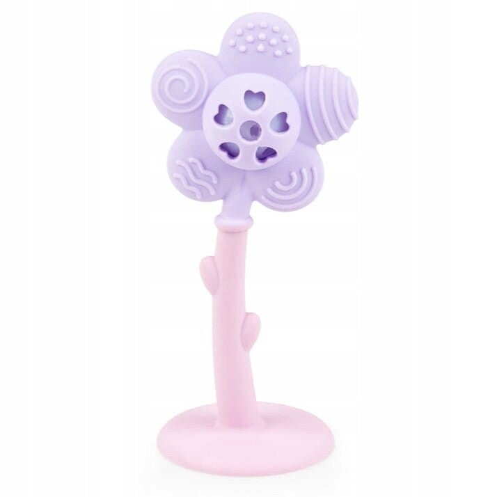 GILIGUMS Grzechotka z gryzakiem Radosny Kwiatek fioletowy