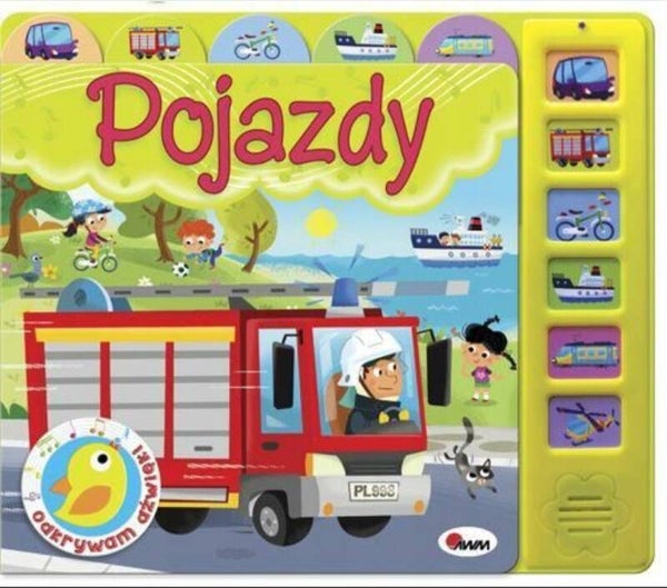 Książeczka Sensoryczna dla Dzieci Dźwięki Pojazdy