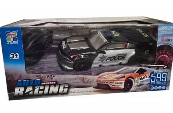 Samochód Policyjny Zdalnie Sterowany RC Światła Dźwięk Zabawka Prezent