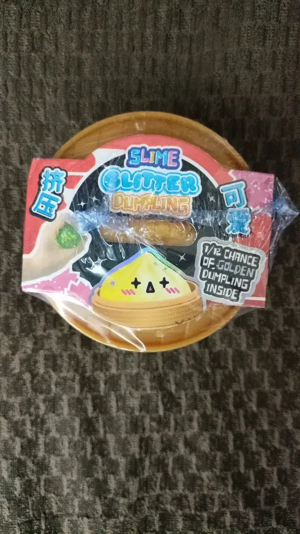 Gniotek Sensoryczny Mały Pierożek z Brokatem – Slime Glitter Dumpling