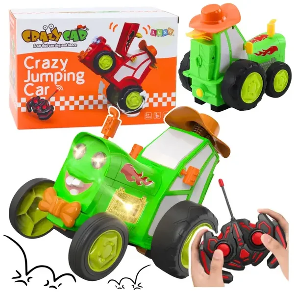 Skaczący traktor, Zdalnie Sterowany, zielony