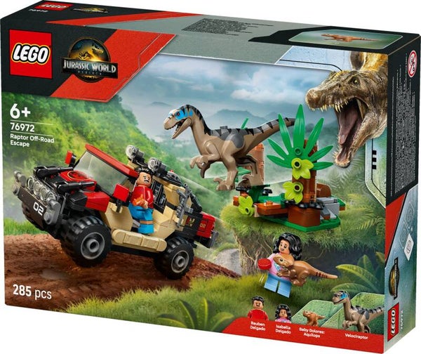 LEGO 76972 Jurassic World Ucieczka terenówką przed raptorem