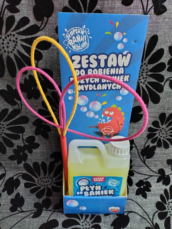 Płyn do baniek mydlanych Słupskie Bańki Mydlane 1L + Obręcz Multimotylek ZESTAW