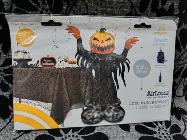 Balon Foliowy Upiorna Dynia Halloween Stojący 134 cm