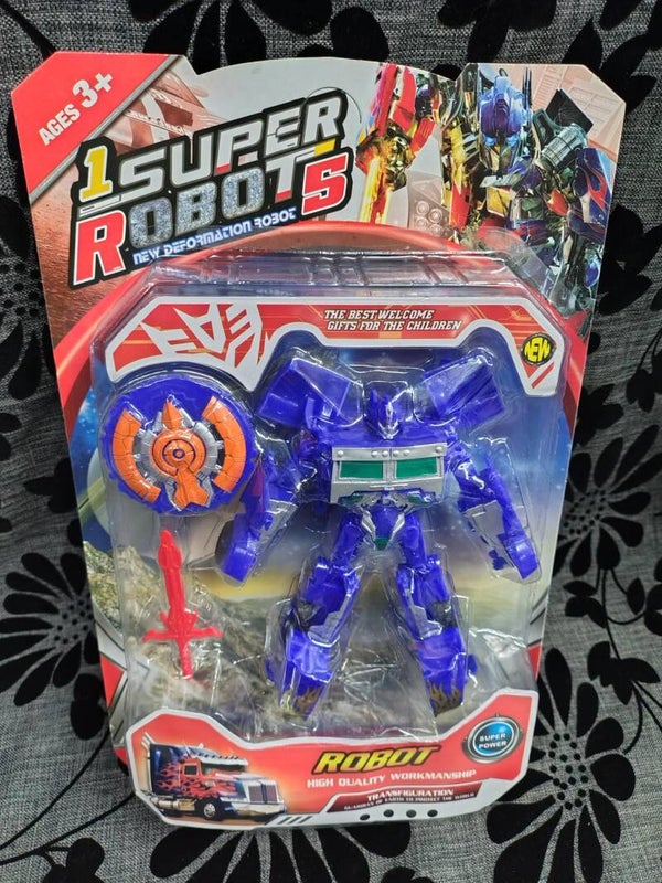 Robot Transformujący w Tira Super Robot 5 – Tir Autobot 17 cm Niebieski