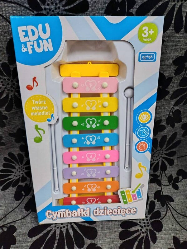 Cymbałki Dziecięce Edukacyjne Edu&Fun – Kolorowy Instrument Muzyczny (Artyk)