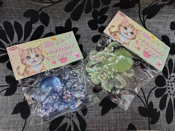 Gniotek Antystresowy Ośmiornica Galaretka z Gwiazdkami – Żelowy Squishy Toys