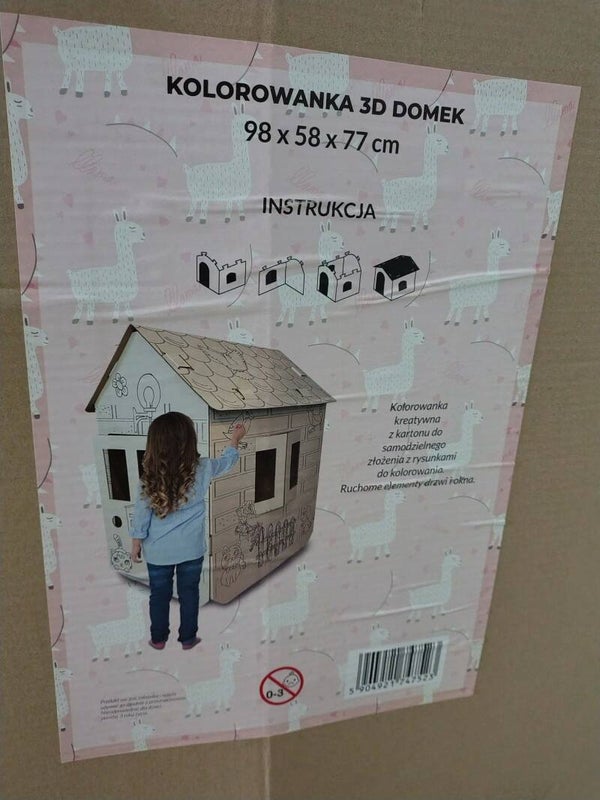 Kolorowanka 3D Domek – Kreatywny Domek z Kartonu do Składania