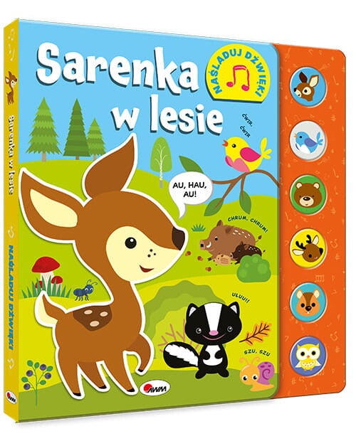 NAŚLADUJ DŹWIĘKI SARENKA W LESIE KSIĄŻKA DŹWIĘKOWA