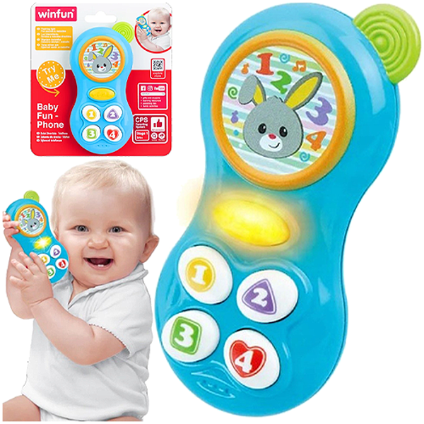 TELEFON INTERAKTYWNY PAN MISIEK SMARTFONIK Z GRYZAKIEM MELODIE ŚWIATŁO