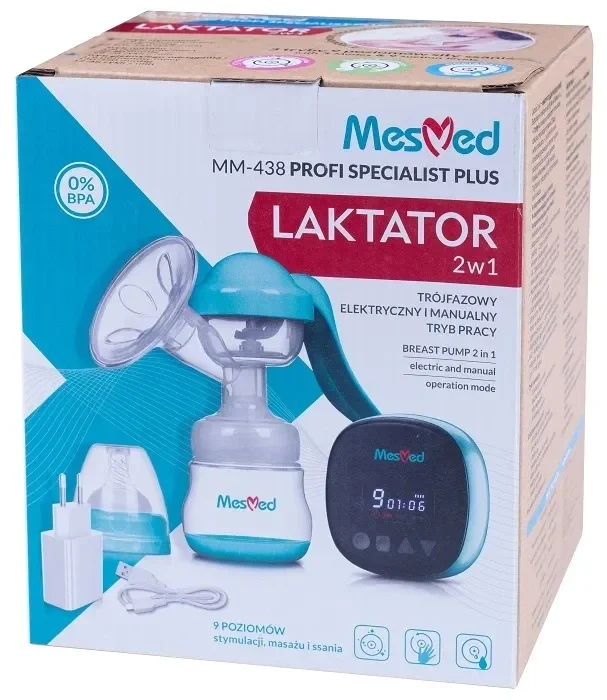 MESMED - trójfazowy laktator elektryczny i manualny | Profi Specialist Plus 2w1