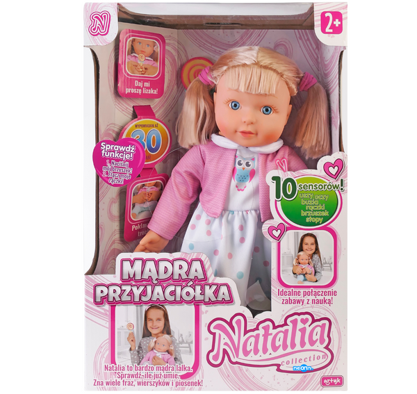 NATALIA Lalka mądra przyjaciółka interaktywna 41cm