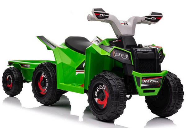 Quad Na Akumulator XMX630T Zielony Z Przyczepą