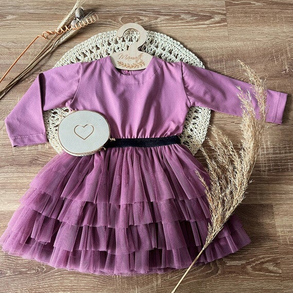 SW053 Sukienka z długim rękawem Mamatti