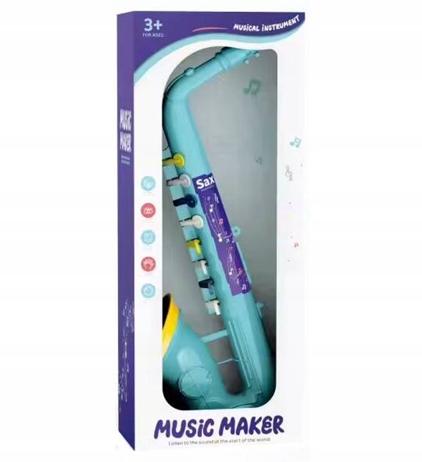Saksofon Dziecięcy do Nauki Gry – Music Maker Sax (33 cm)