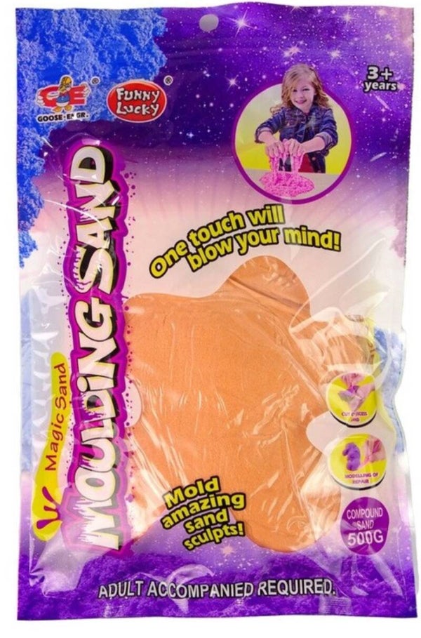 Piasek Kinetyczny Pomarańczowy 500g – Magiczny Piasek