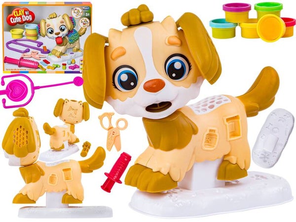Ciastolina kreatywny zestaw piesek u weterynarza stylisty