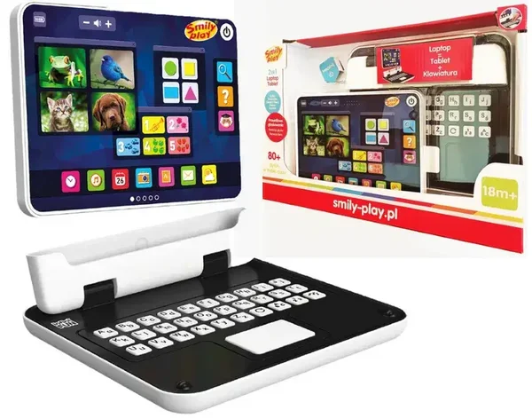 LAPTOP TABLET 2w1 KOMPUTER EDUKACYJNY SMILY PLAY