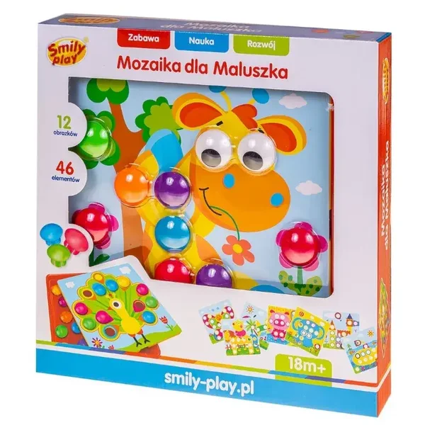 Mozaika guziczki 46el. Smily Play