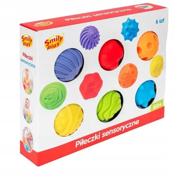 Piłki Sensoryczne 6 Sztuk Smily Play