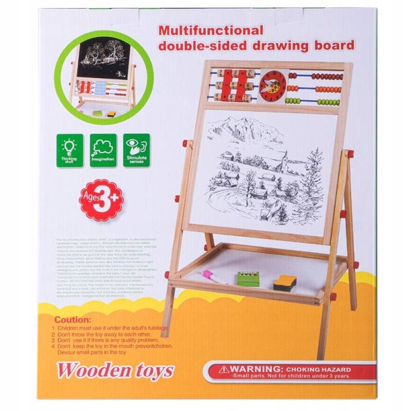 TABLICA KREDOWA MAGNETYCZNA DWUSTRONNA 6w1 + ZEGAR