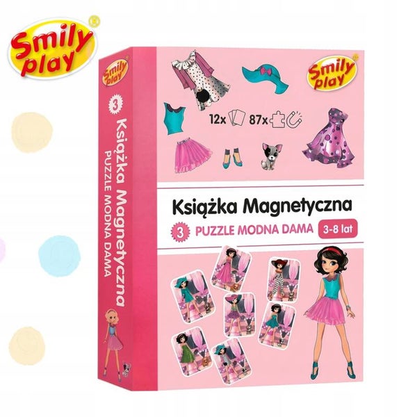 Układanka Magnetyczna Książka Modna Dama dla dzieci Puzzle