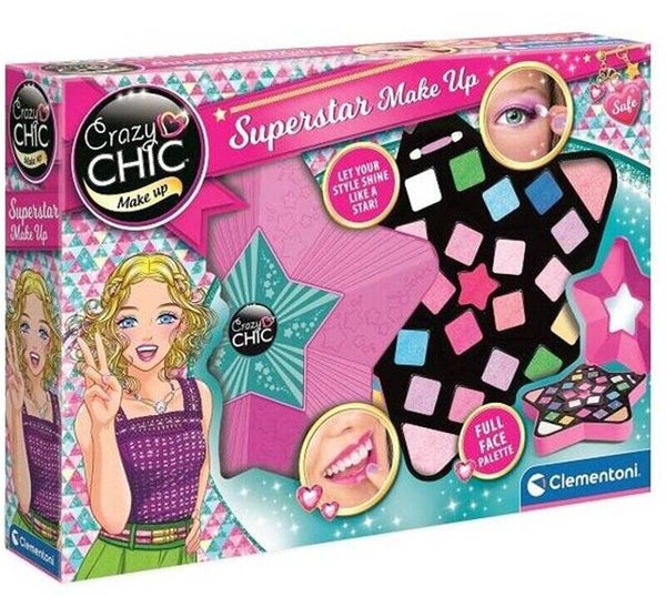 Zestaw Kreatywny Kosmetyczka Crazy Chic Superstar Make Up Clementoni