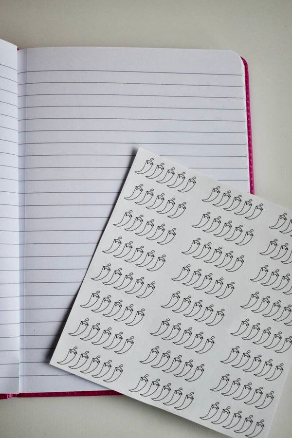 Stickervel journaling - Spice rating