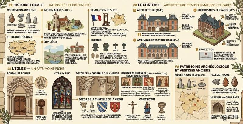 Infographie La Selle sur le Bied / Histoire 
