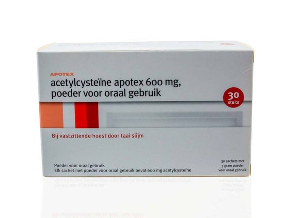 Acetylcysteine Apotex Poeder Skvr 600mg In Sachet