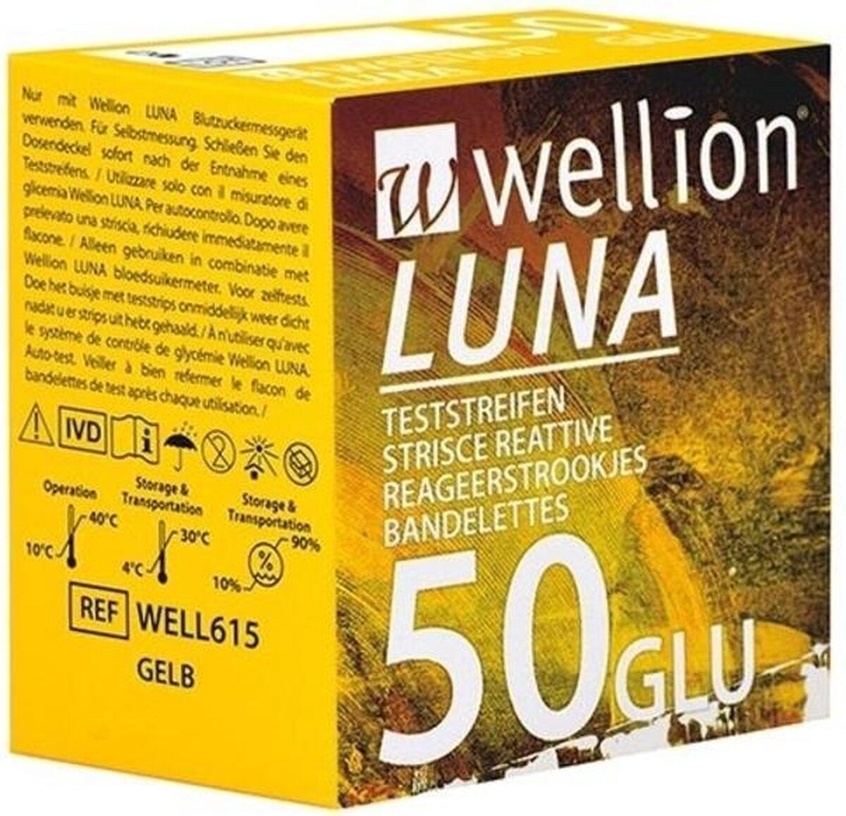 Wellion Luna glucose teststrips (50 stuks)