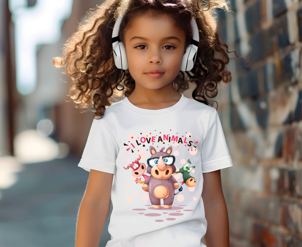T-shirt Cute Animal 7 I love animal