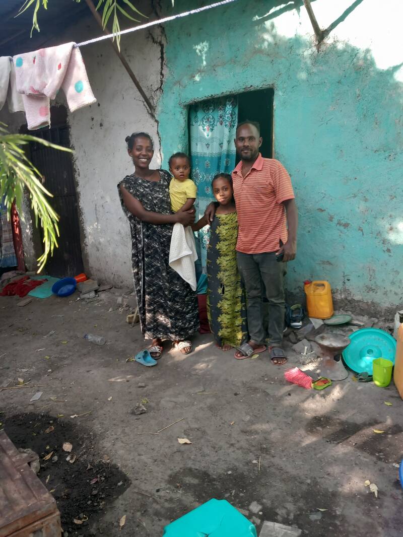 Arme gezinnen in Ethiopië