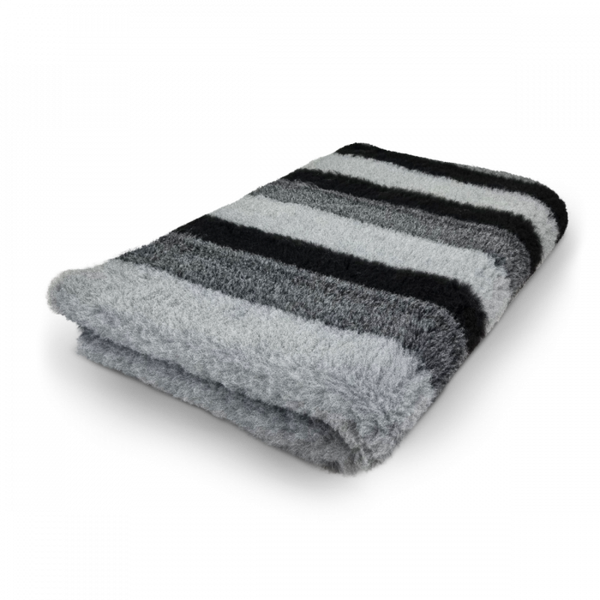 Vetbed strepen zwart grijs