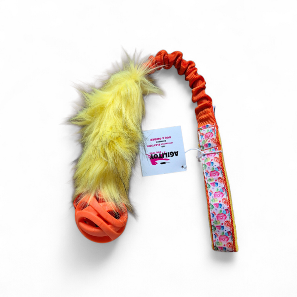 Agilitoy air faux fur tugtoy met printje chuckit