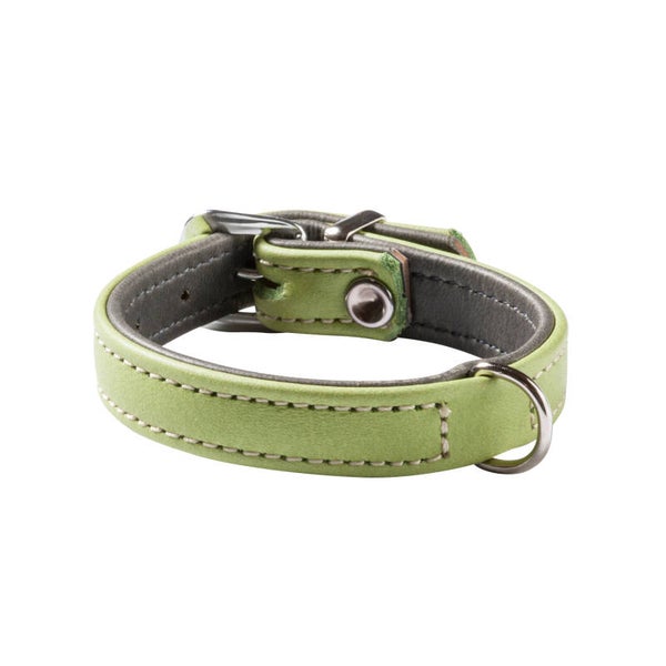 Adori halsband nappa leer lime groen