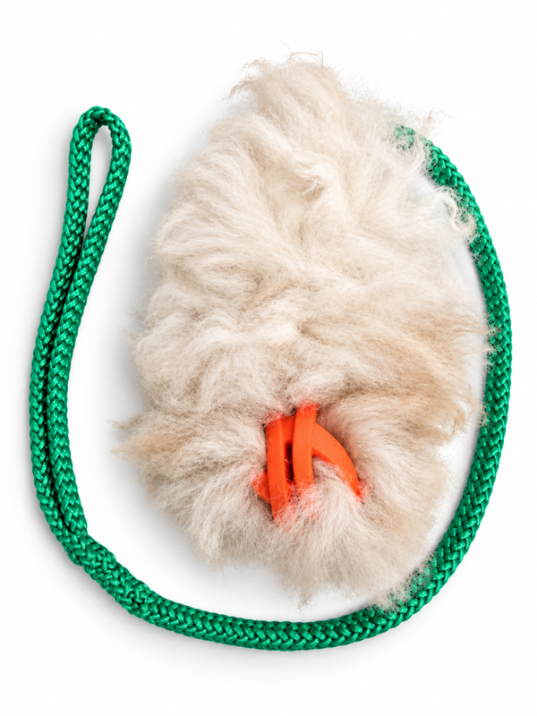 Koira dog collars tugtoy schapenvacht met JW bal