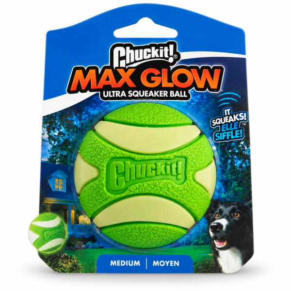 Chuckit! Max Glow Ultra Squeaker Ball