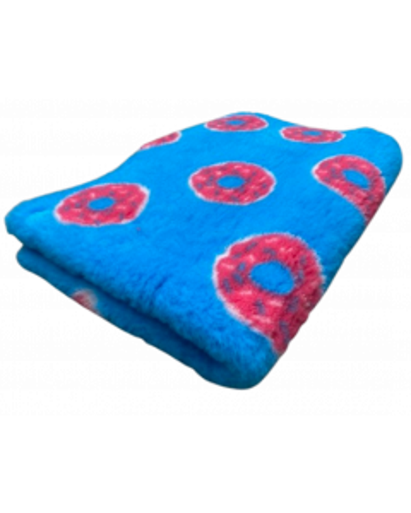 Vetbed donut blauw rood