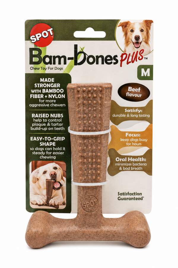 Spot Naturals Bam-Bones Plus Easy Grip Kauwspeeltje Hond