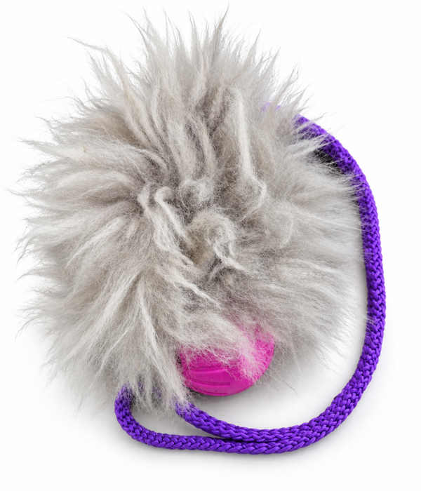 Koira dog collars tugtoy schapenvacht met  bal