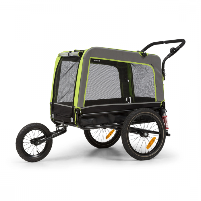 TOPMAST FOCUS 2-in-1 Hondenfietskar - Hondenbuggy Oxford groen