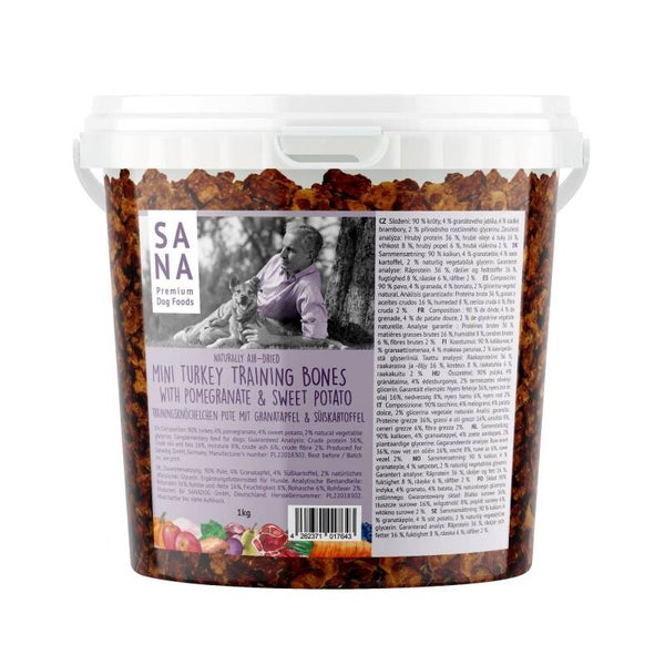 Sanadog trainers Kalkoen met zoete aardappel en granaatappel