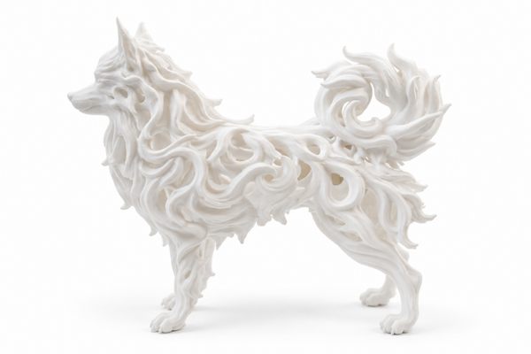 3D Keeshond organisch